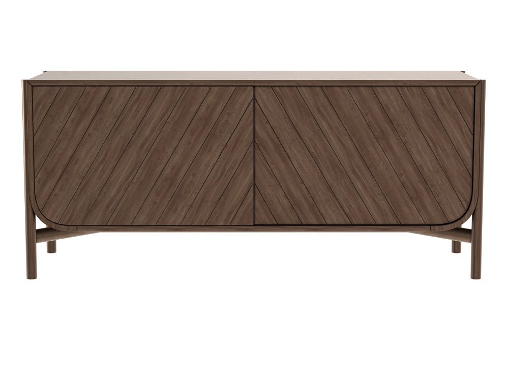 Marius Sideboard von Hartô: Modernes Holz Sideboard mit zwei Türen und schrägem Muster.