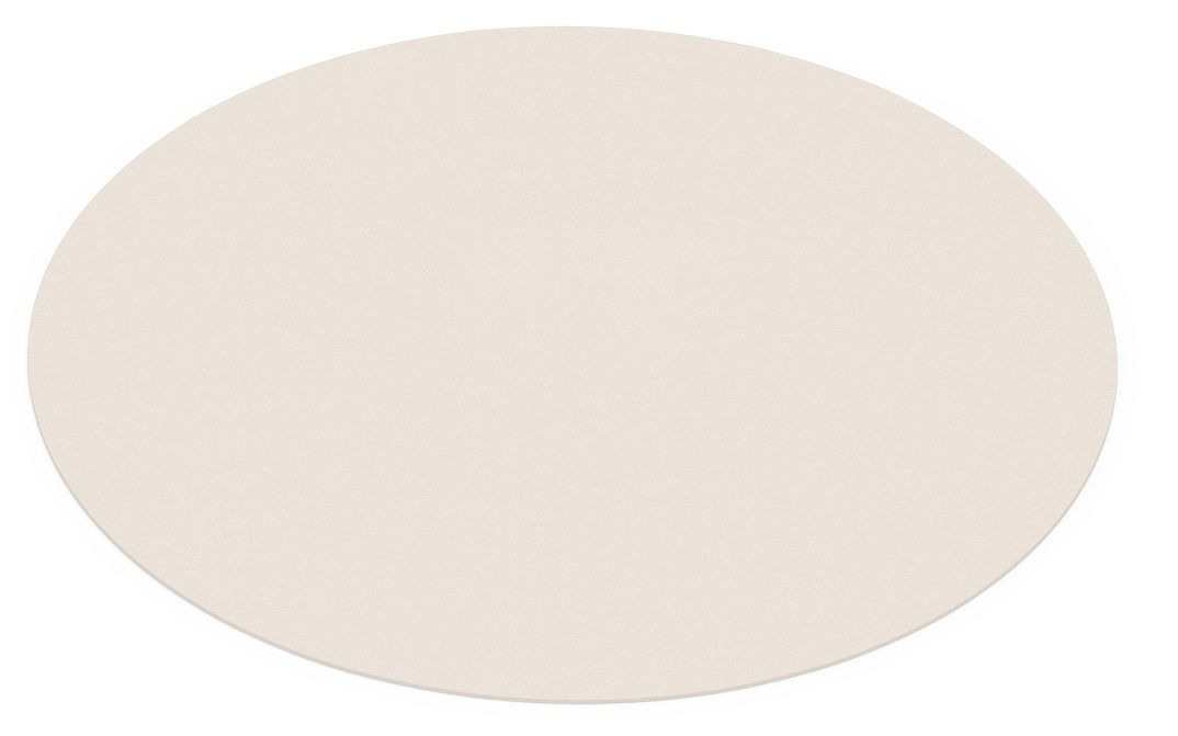 Runder, einfarbiger Teppich "Bigdot" von HEY-SIGN in Beige, ideal für Wohnzimmer und Schlafzimmer.