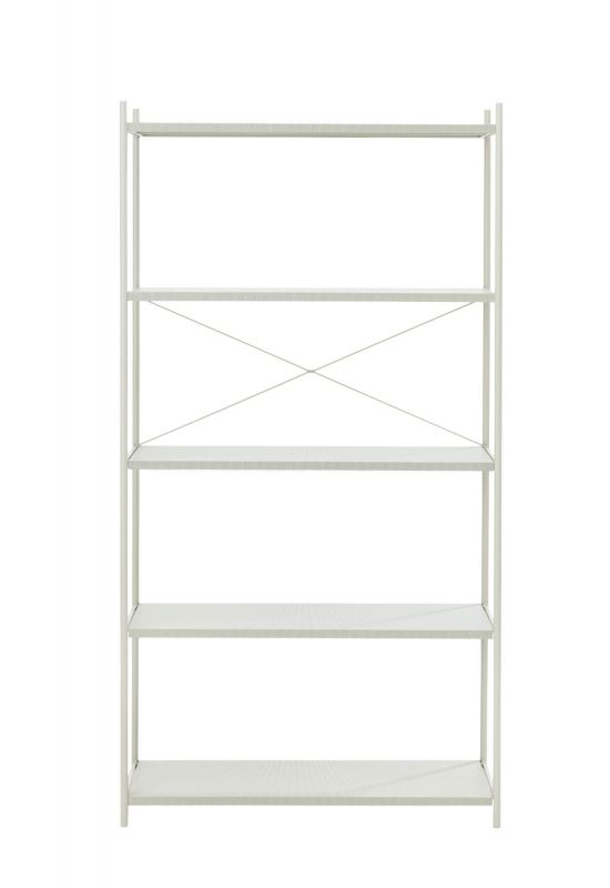 Helles, leeres Punctual Regal von Ferm Living, 1x5 Fächer, modernes Regalsystem für Wohnzimmer und Büro.