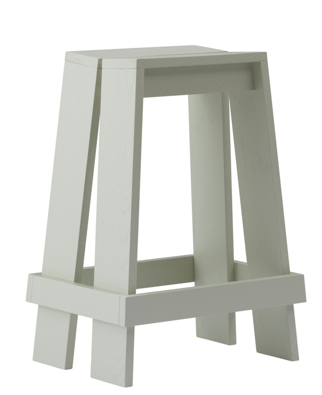 Normann Copenhagen Let Barhocker H 65 cm, hellgrauer Holz-Barstuhl mit minimalistischem Design für moderne Küchen.