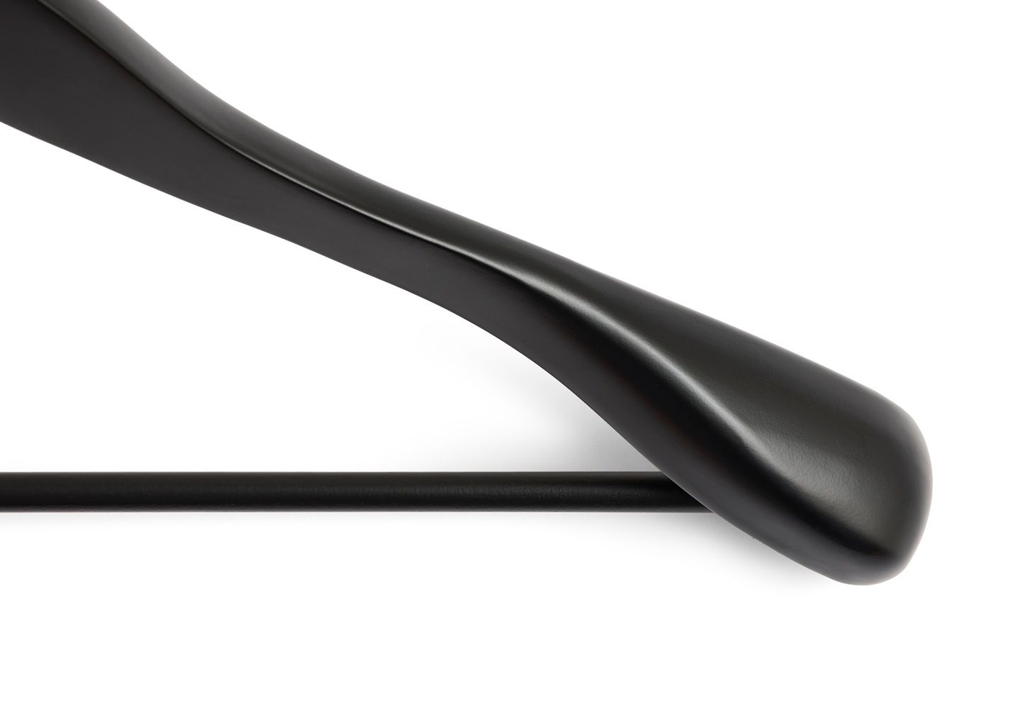 Smooth Coat Hanger with Bar Wide Kledinghanger, set van 4, Hay