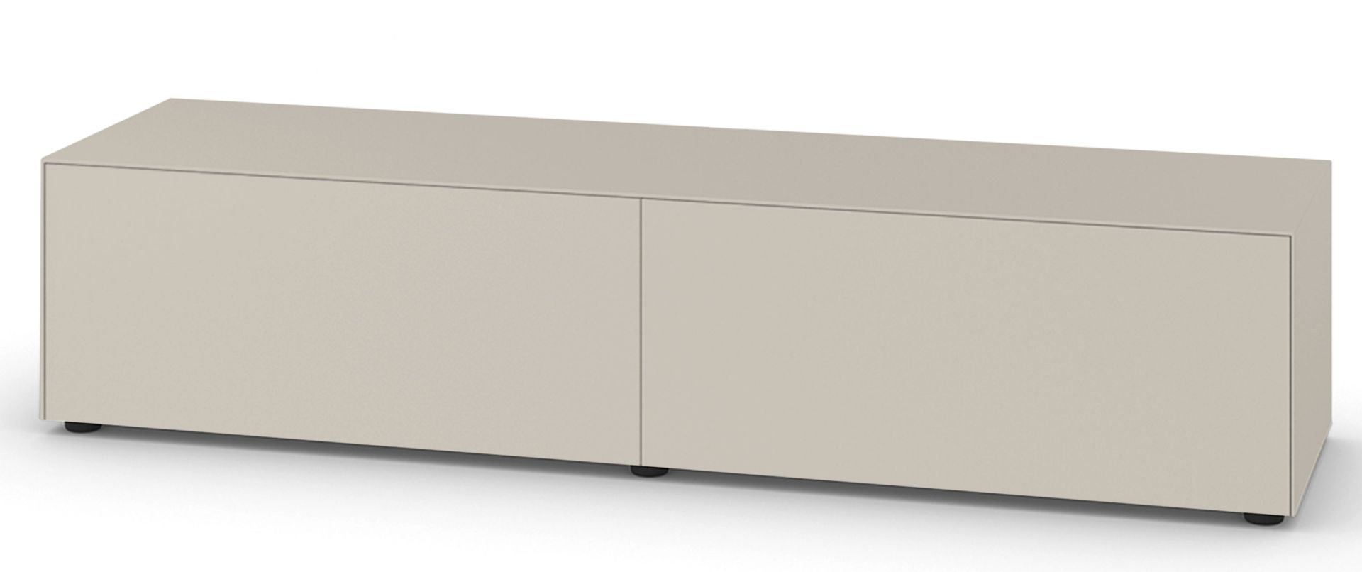 Piure Nex Pur Box Board mit Schubkasten in Beige, modernes Sideboard für Wohnzimmer und Büro.