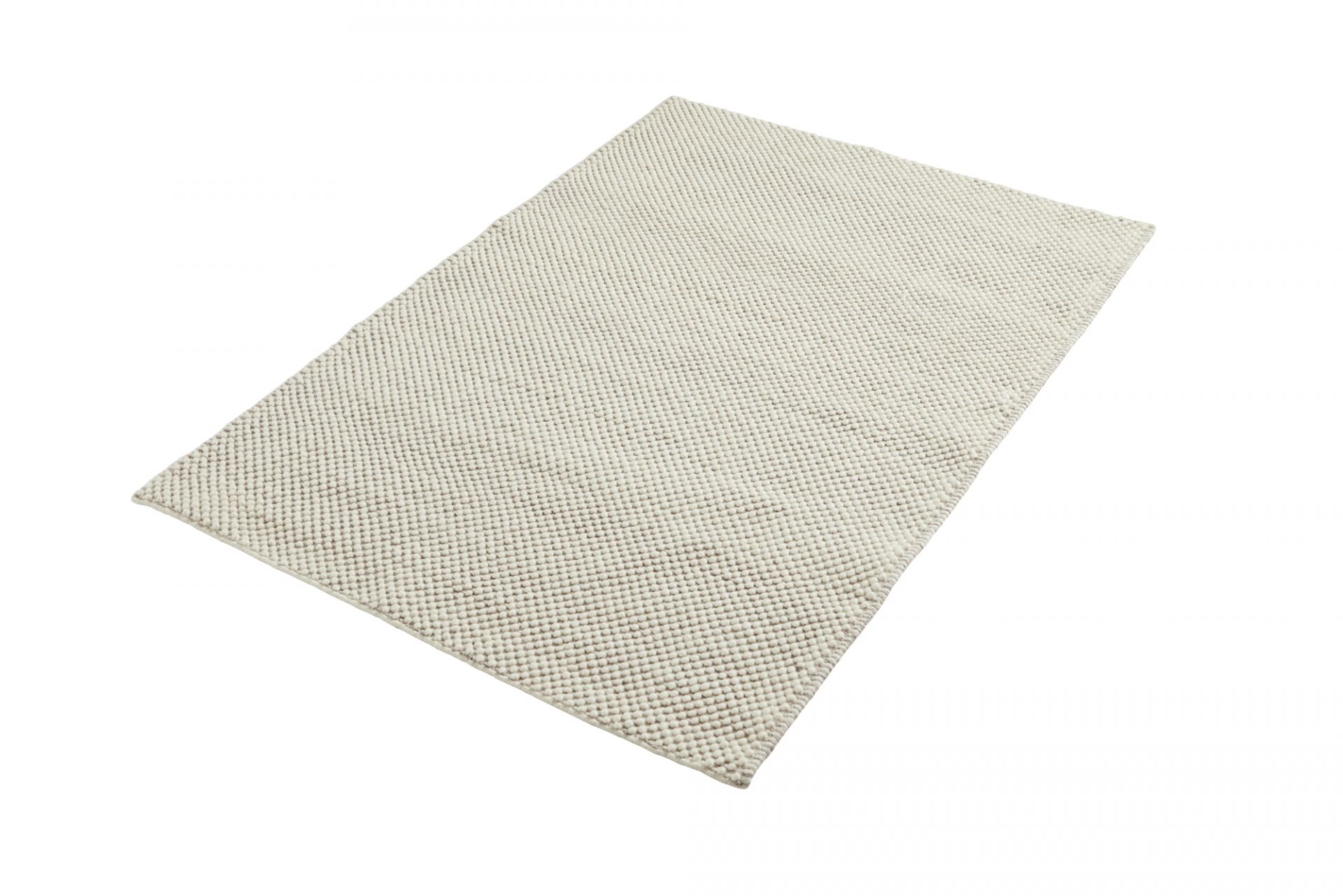 Weißgrauer Tact Teppich von Woud, 170 x 240 cm, ein stilvoller, moderner Teppich.