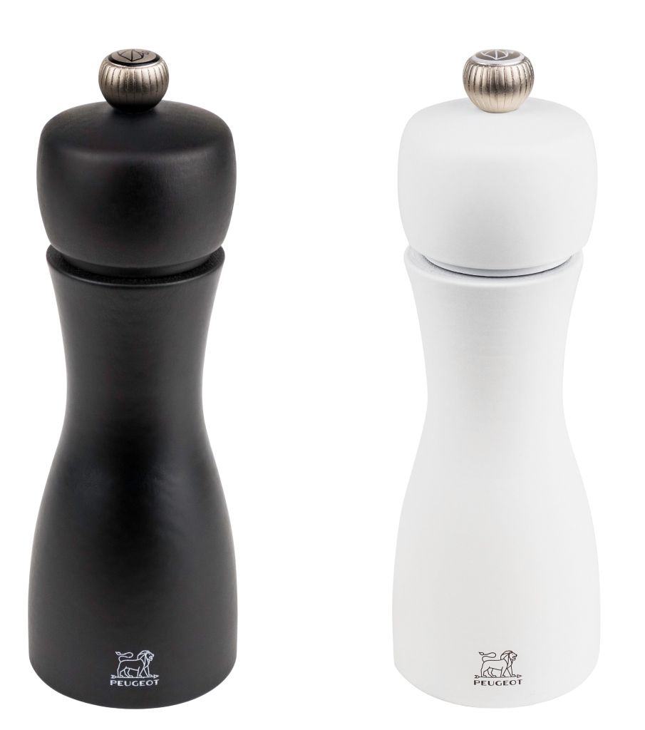 Duo Tahiti wit en zwart Duo zout- en pepermolen Peugeot