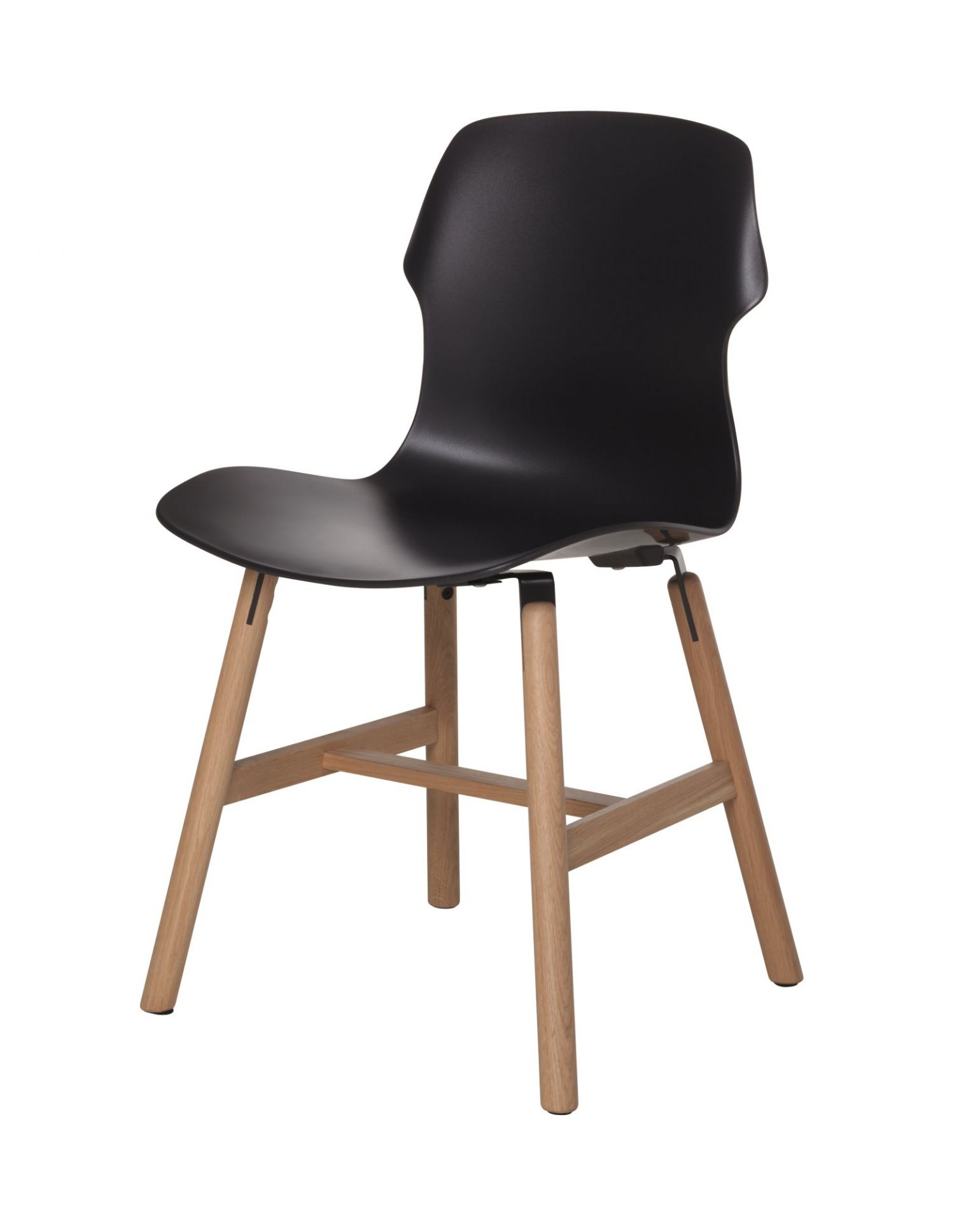 Schwarzer Stereo Wood Stuhl von Casamania Horm mit Holzbeinen, moderner Designstuhl für Esszimmer.