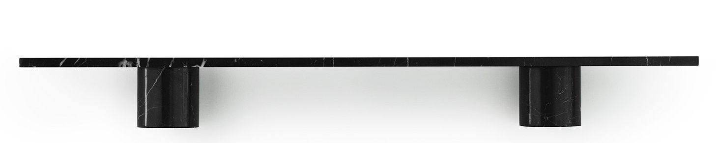 Schwarzes Sten Regal von Normann Copenhagen, 120 cm breit, aus Marmor, modernes Wandregal.
