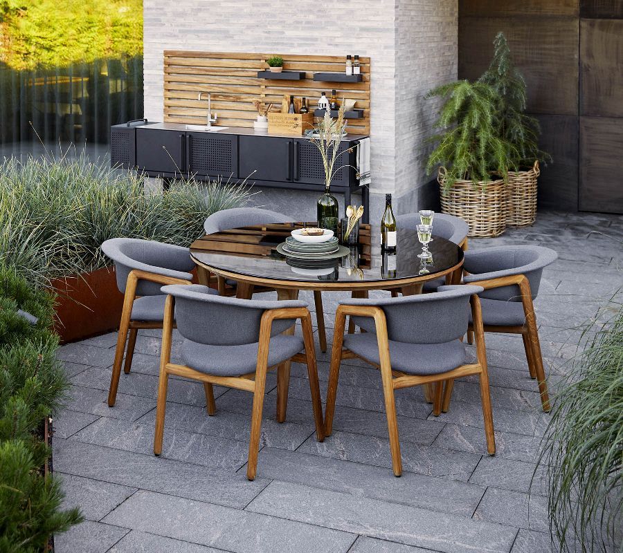 Aspect Table ronde eettafel voor buiten van Cane-Line 