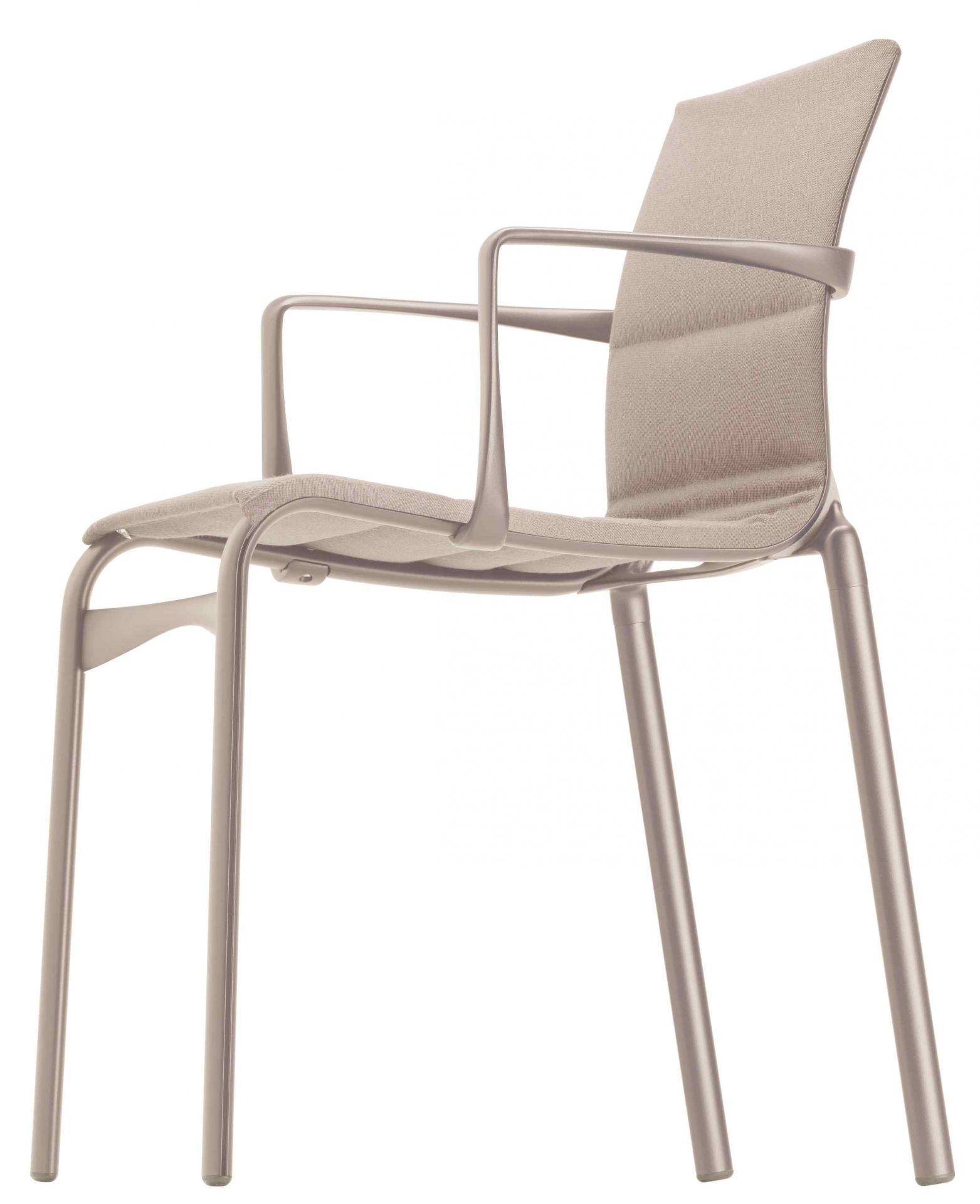 Highframe Stuhl mit Armlehne von Alias, ein moderner Outdoor Stuhl in Beige.