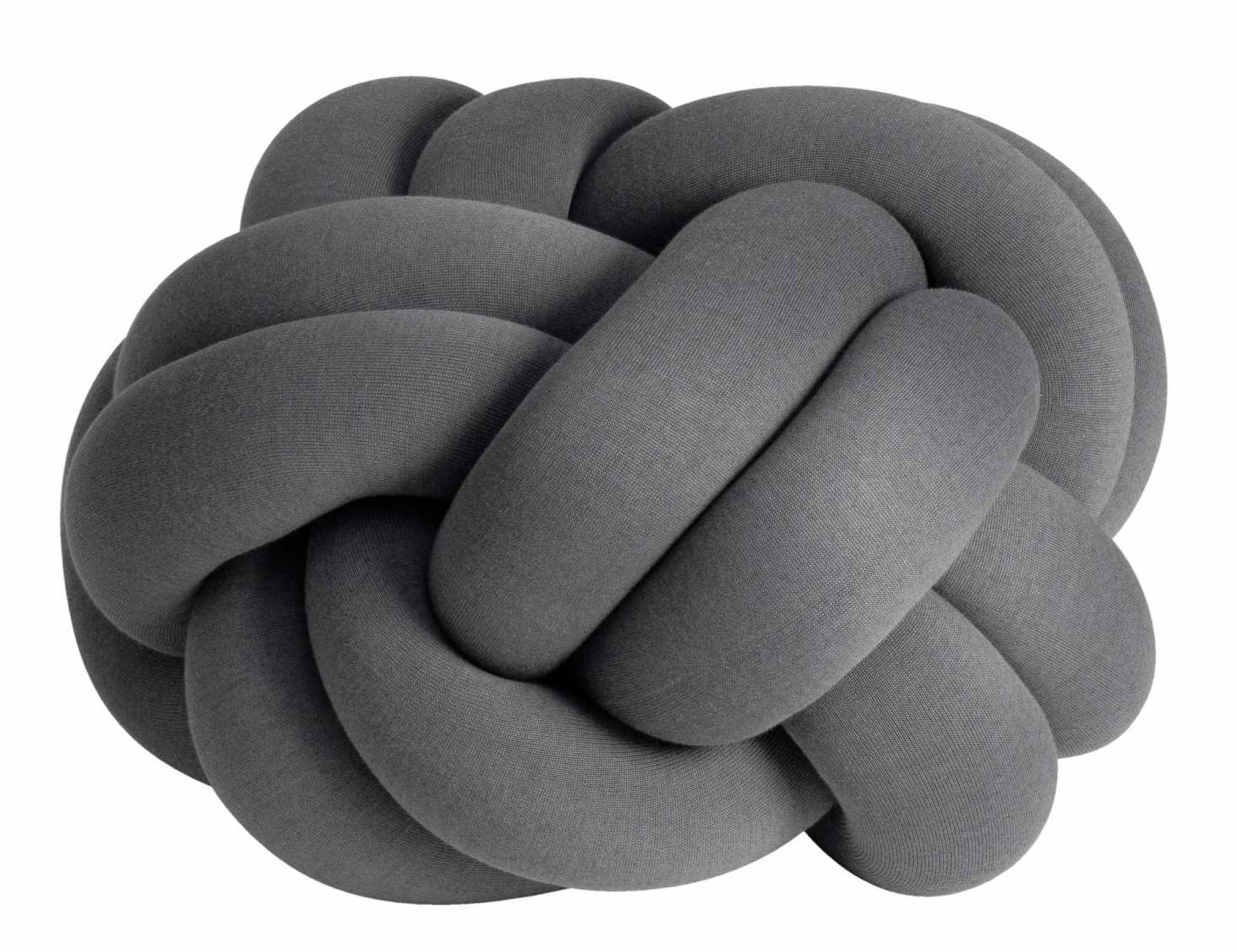 Graues Knot XL Sitzkissen von Design House Stockholm, ein dekoratives und bequemes Bodenkissen.