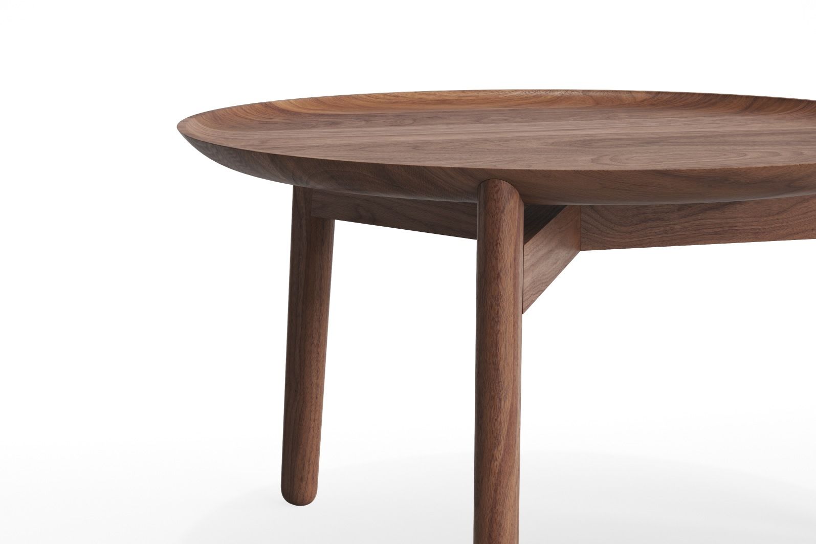 Plaisir Beistelltisch von Zeitraum, H 32 cm, aus geöltem Nussbaumholz, modernes Design für Wohnzimmer.