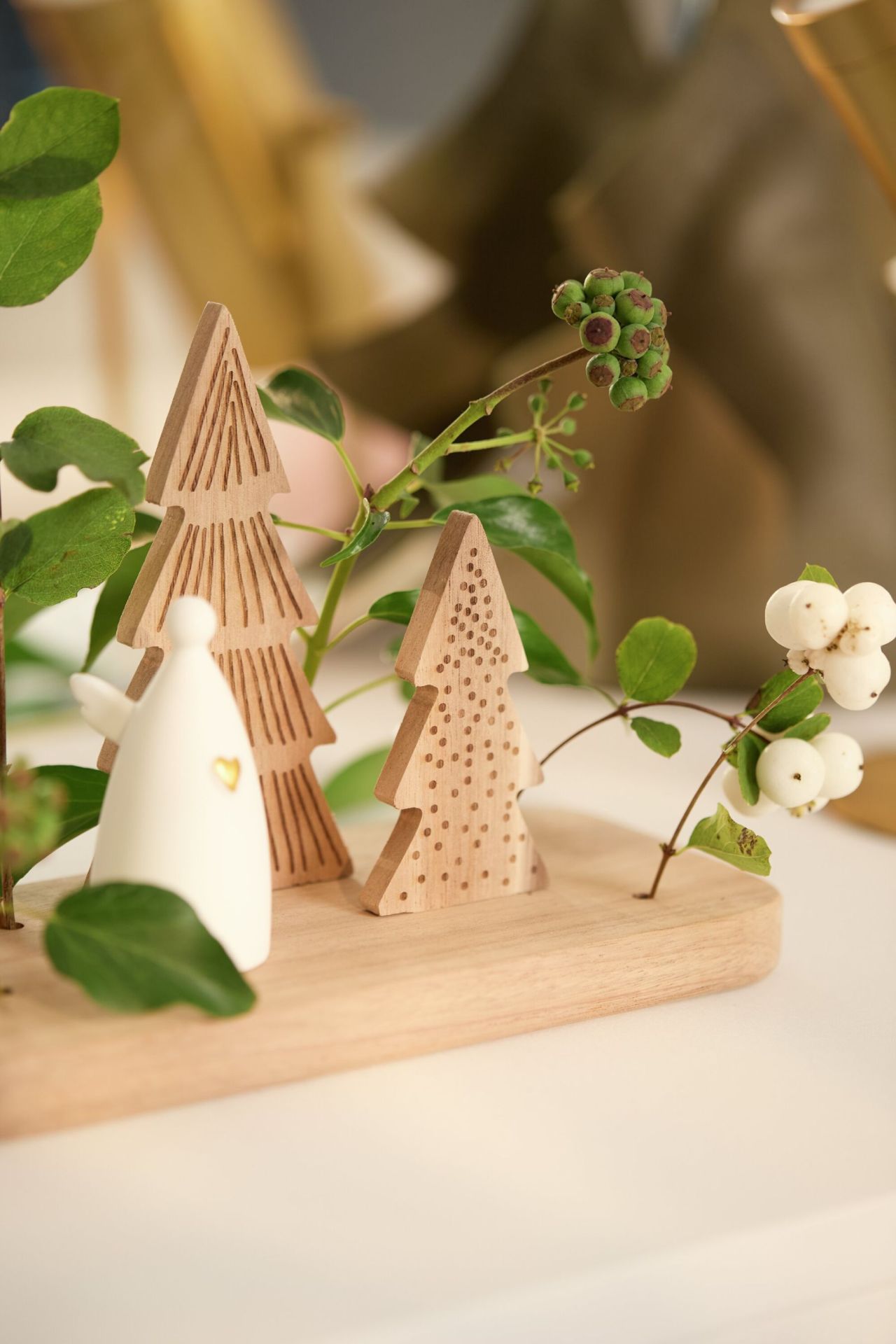 Kersttafereel, engelen, wielen