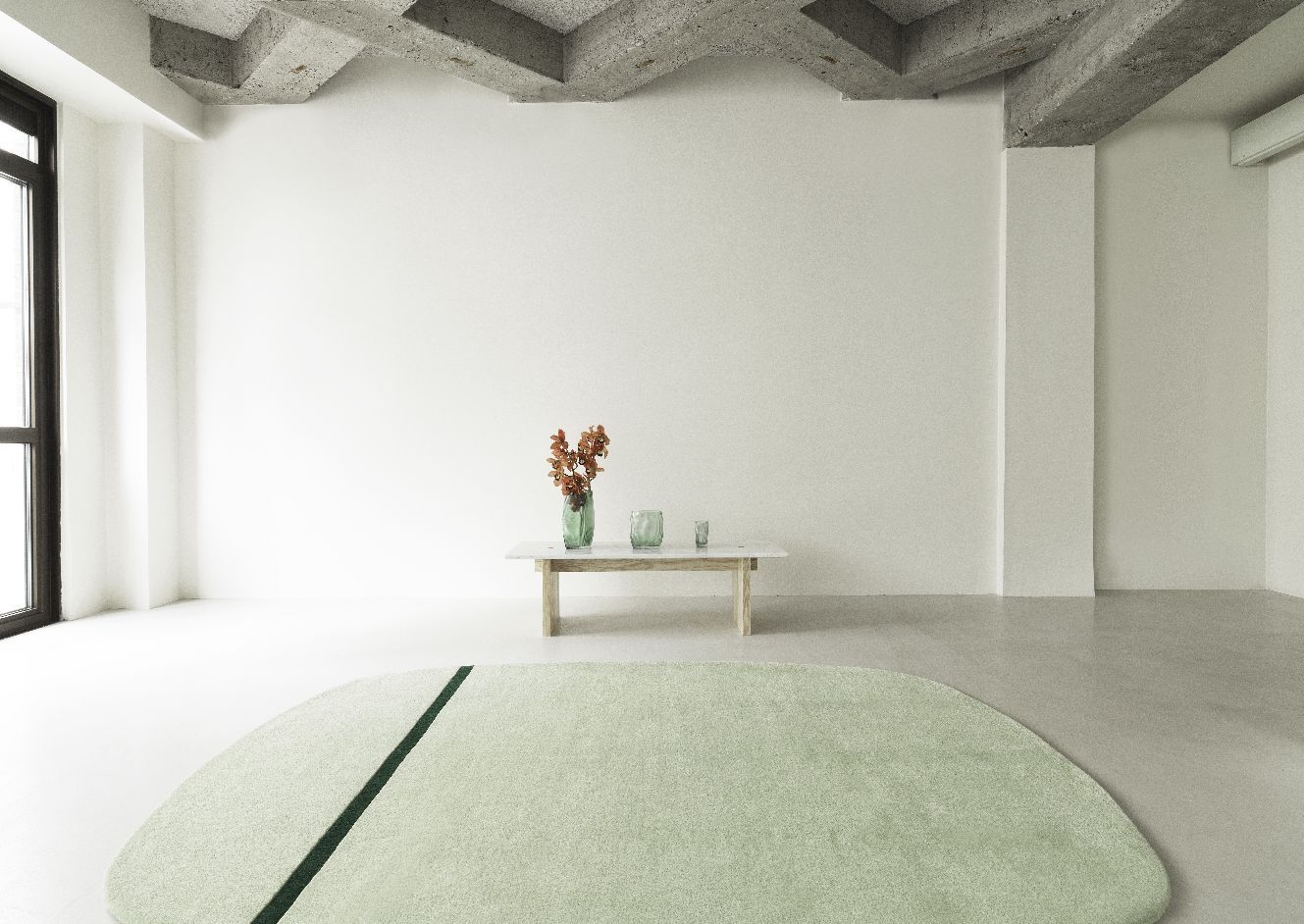 Oona-tapijt MINT 140 x 140 cm Normann Copenhagen UNIEK EXEMPLAAR 