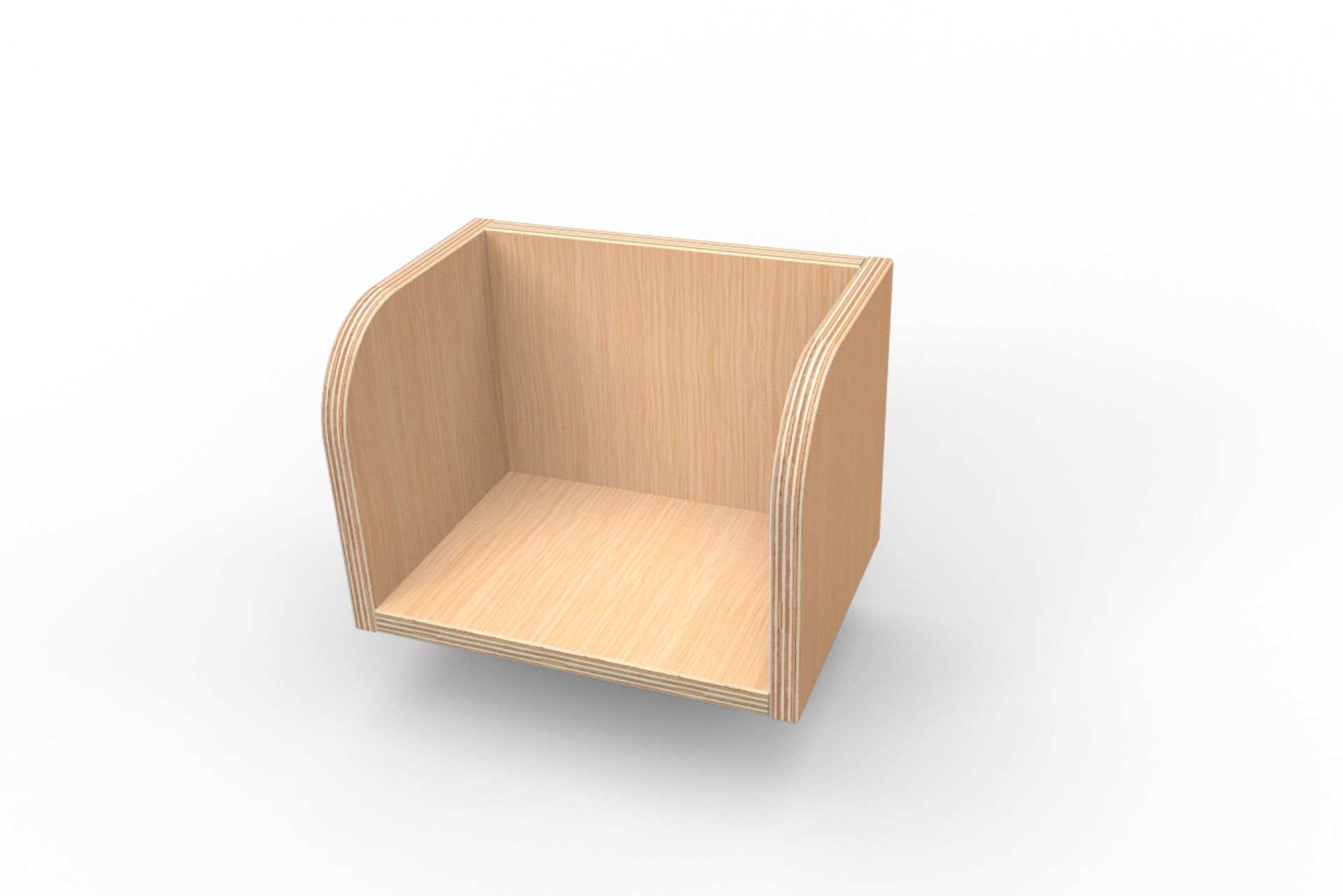 Growing Table: Einzelner Holzwürfel aus Buche, Teil des 9-teiligen Möbelsets.