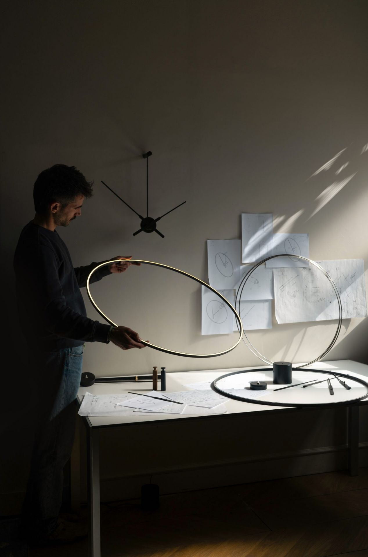 Ombra Clock wandklok van nomon