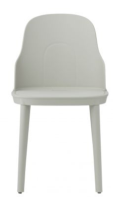 Grauer Allez Chair Stuhl von Normann Copenhagen, moderner Kunststoffstuhl für Esszimmer und Büro.