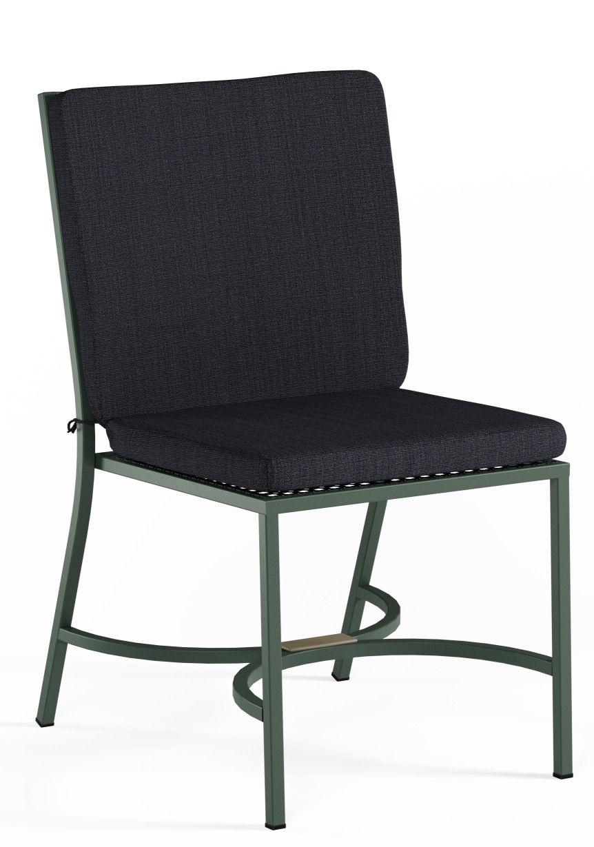 Collier Sitzkissen und Rückenkissen für Emu Gartenstuhl, Outdoor Möbel Sitzauflage in Anthrazit.