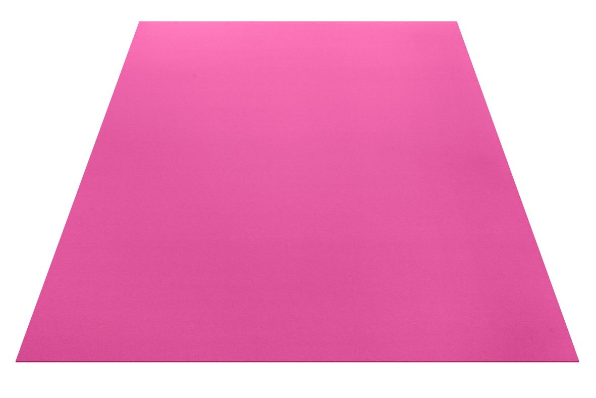 Rechteckiger, pinker Teppich von HEY-SIGN aus Wollfilz, ideal als moderner Bodenbelag und Wohnaccessoire.