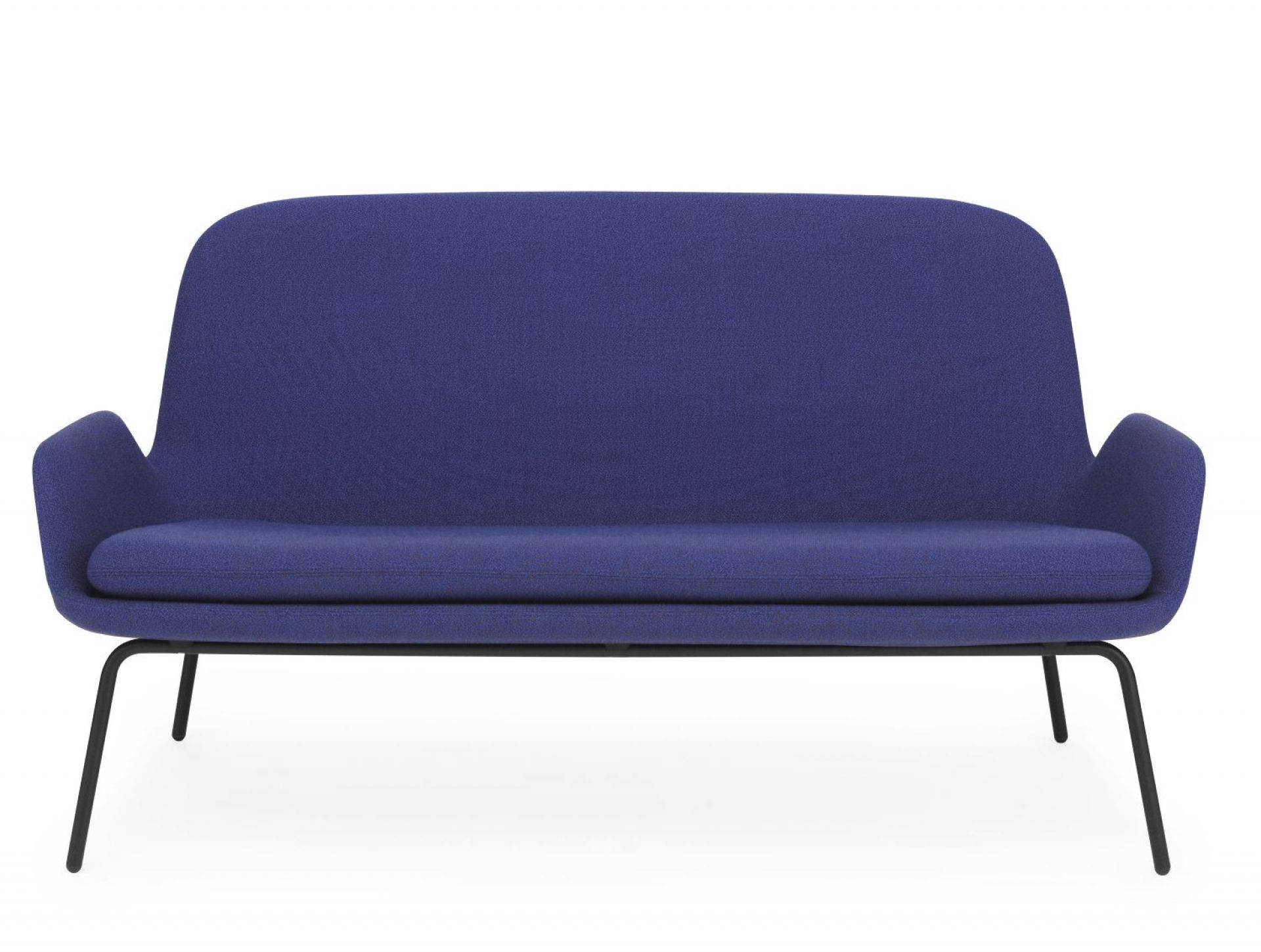 Blaues Era Sofa von Normann Copenhagen mit schwarzem Metallgestell, moderne Wohnzimmer Couch.