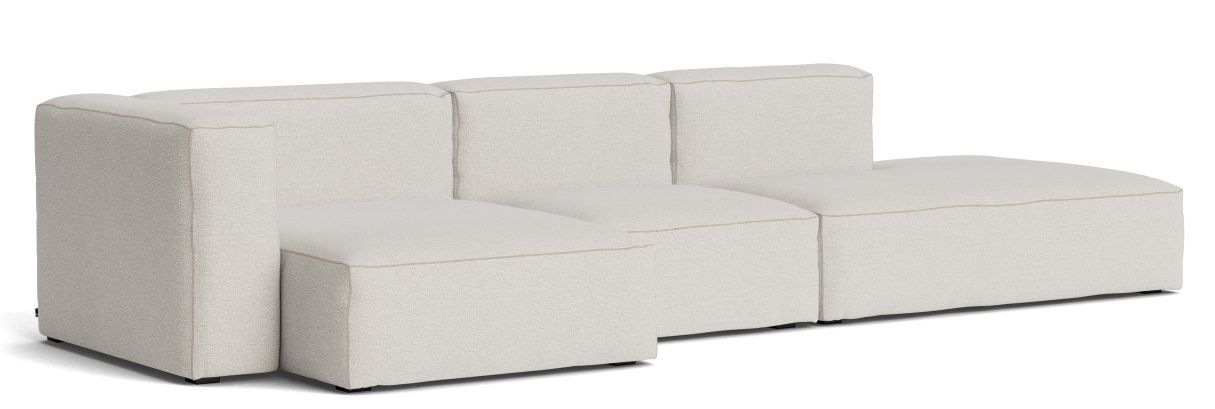 Helles Mags Sofa von Hay, eine moderne 3-Sitzer Couch mit Armlehne links.