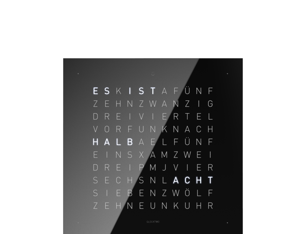 Voorpagina voor Earth 13.5 Tafelklok Duits QLOCKTWO