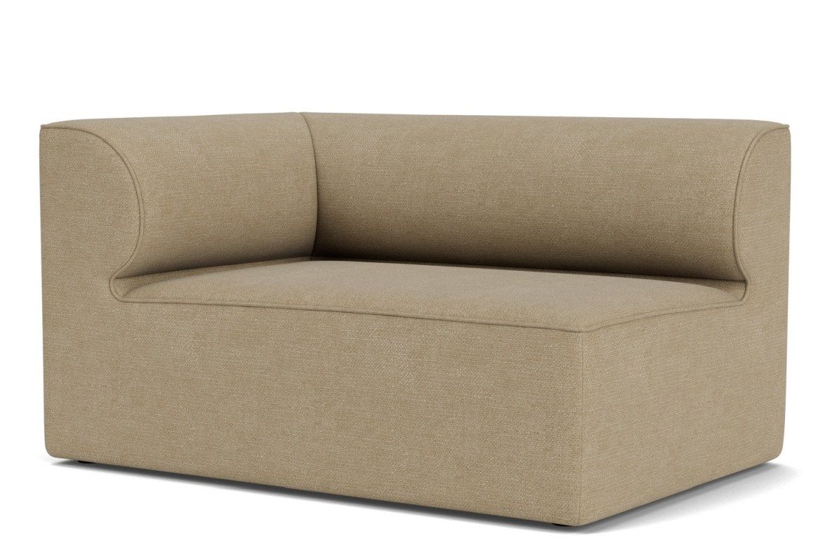 Beiges Eave Modular Sofa von Audo Copenhagen, Eckelement mit abgerundeten Armlehnen für modernes Wohnzimmer.