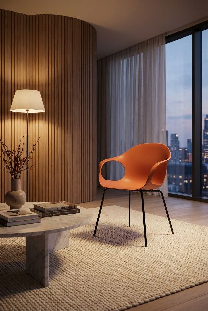 Elephantino fauteuil met vierpootsonderstel van KRISTALIA