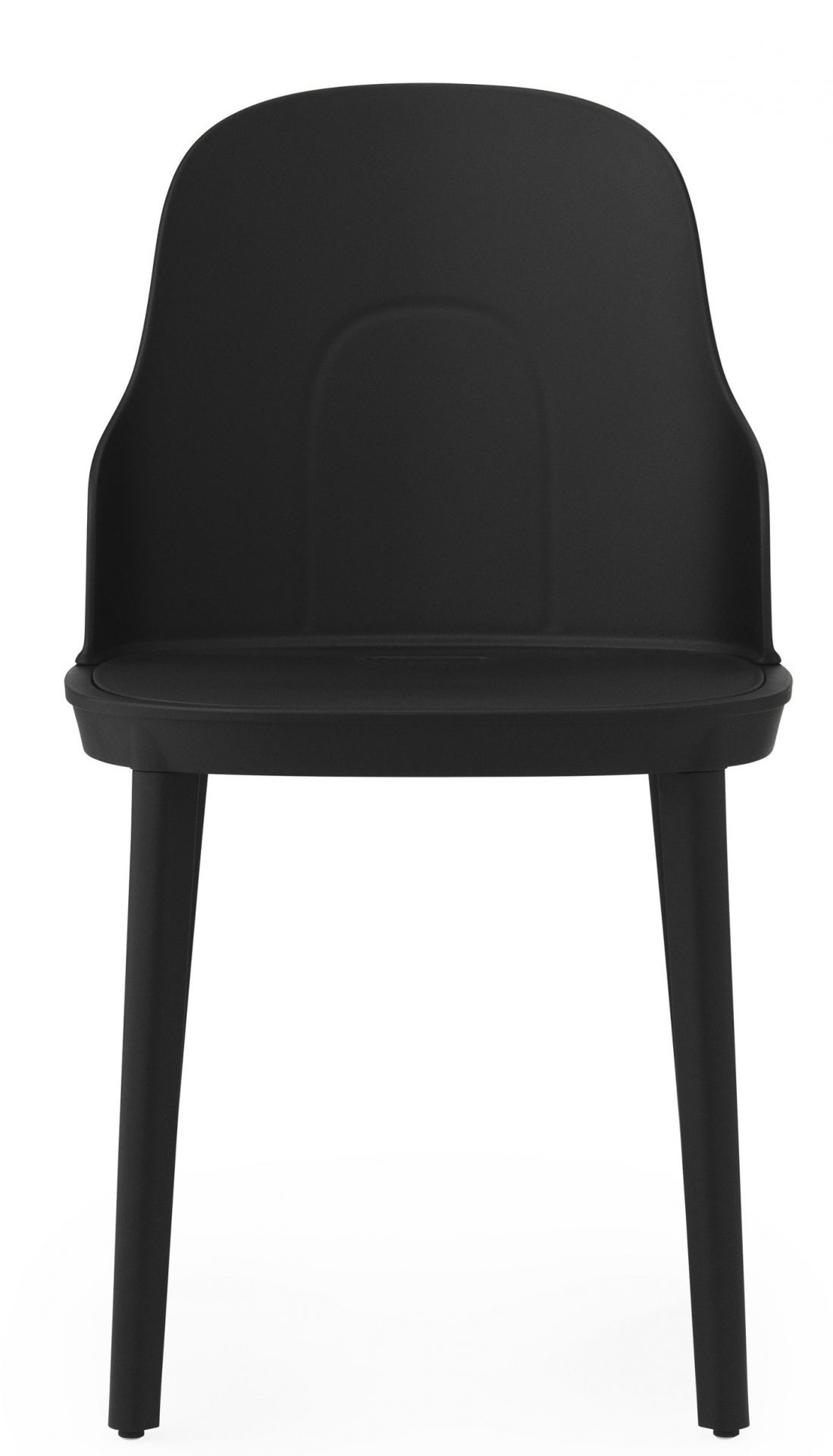 Schwarzer Allez Chair PP Stuhl von Normann Copenhagen, moderner Kunststoffstuhl für Esszimmer und Wohnbereich.