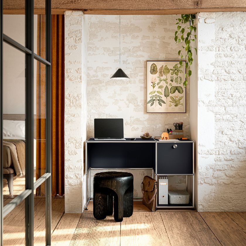 USM Haller-bureau B21 puur wit