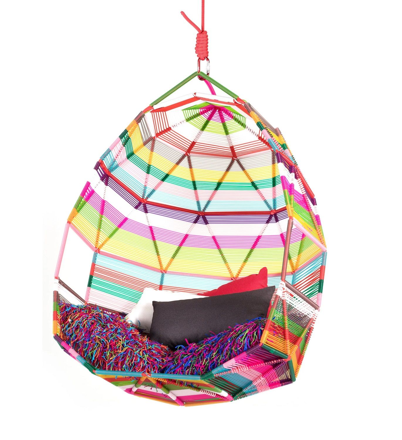 Tropicalia Cocoon schommelstoel Multicolor met 5 kussens Moroso