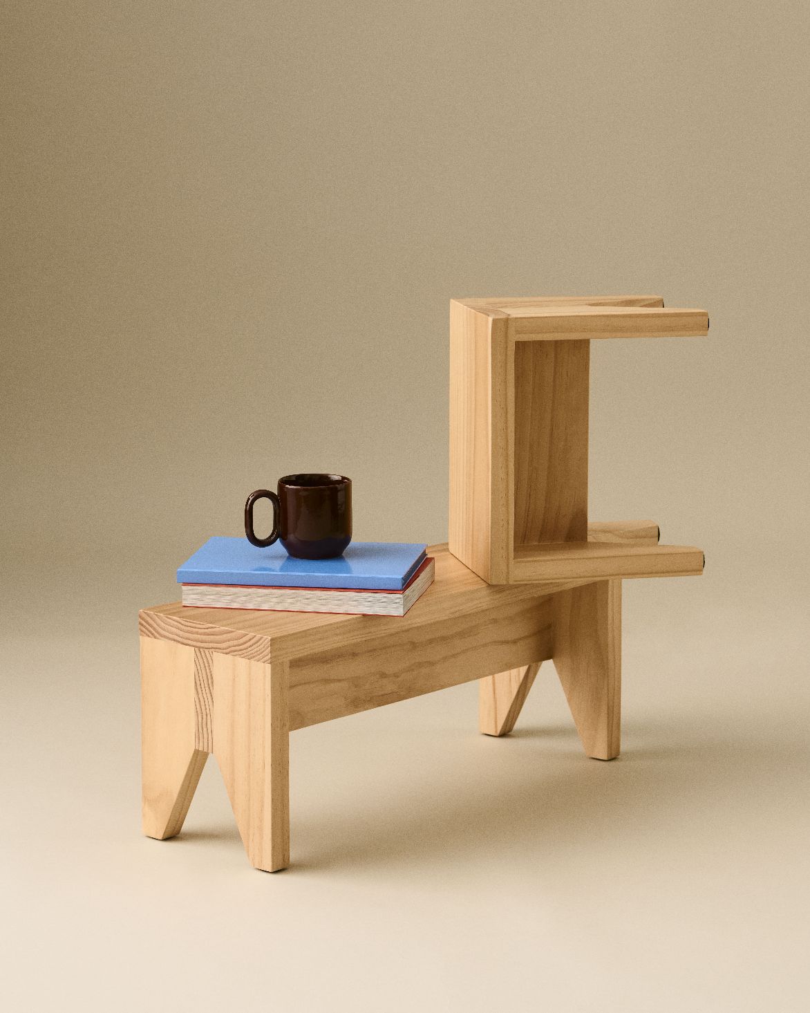 Manolito Stool Long kruk, naturel Hay