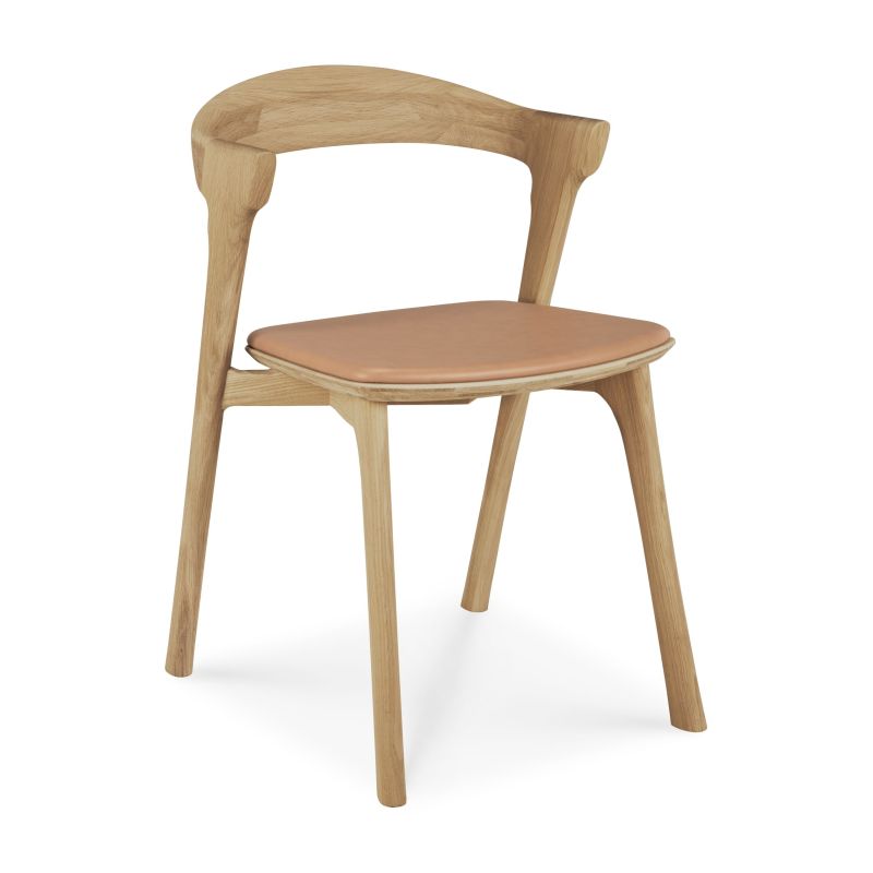 Bok Stuhl aus Eiche mit Sienna Leder Sitzfläche von Ethnicraft.
