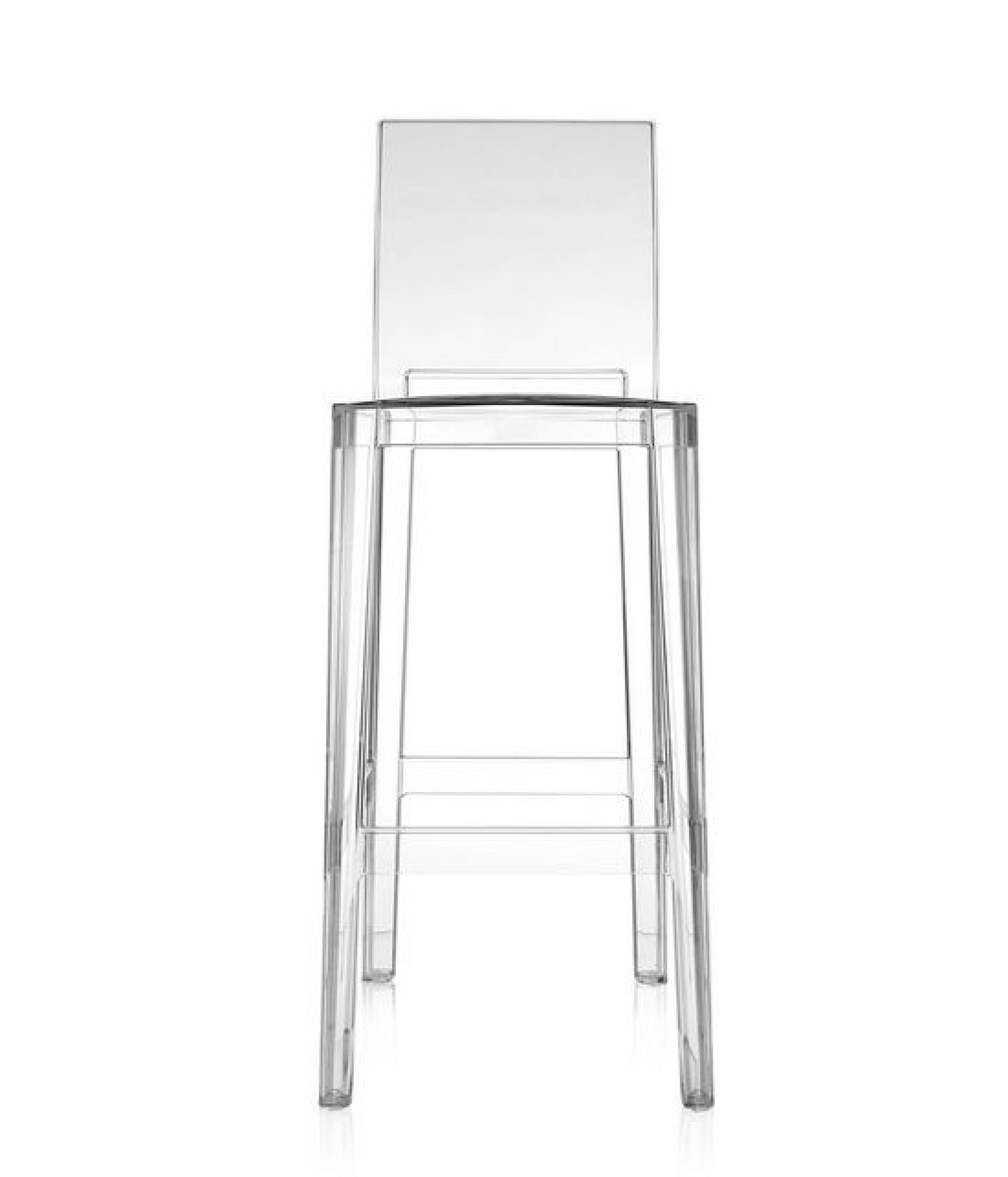 Transparenter "One More" Barhocker von Kartell, modernes Design für Küche oder Bar, aus robustem Polycarbonat.