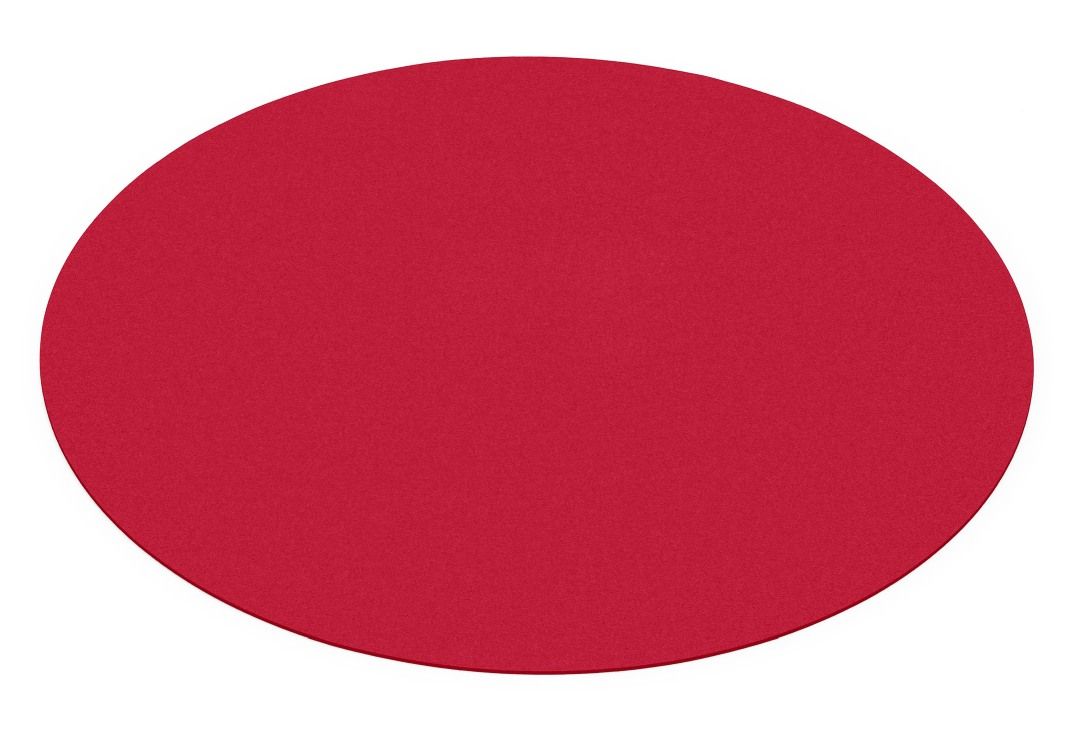 Roter, runder Teppich "Bigdot" von HEY-SIGN by BWF Group, Detailaufnahme für den Online-Shop.