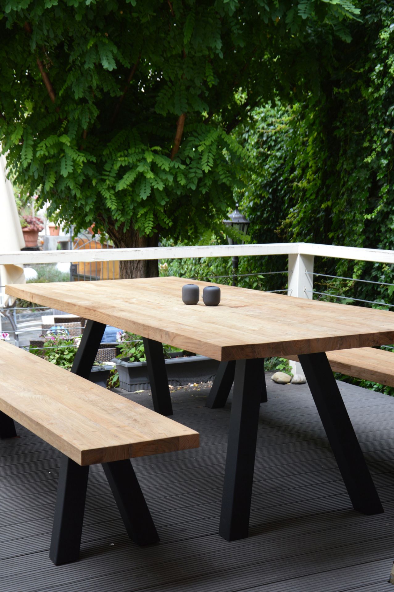 Bradford Bank von Jan Kurtz, Breite 240 cm, Natur Weiß, für den Garten.