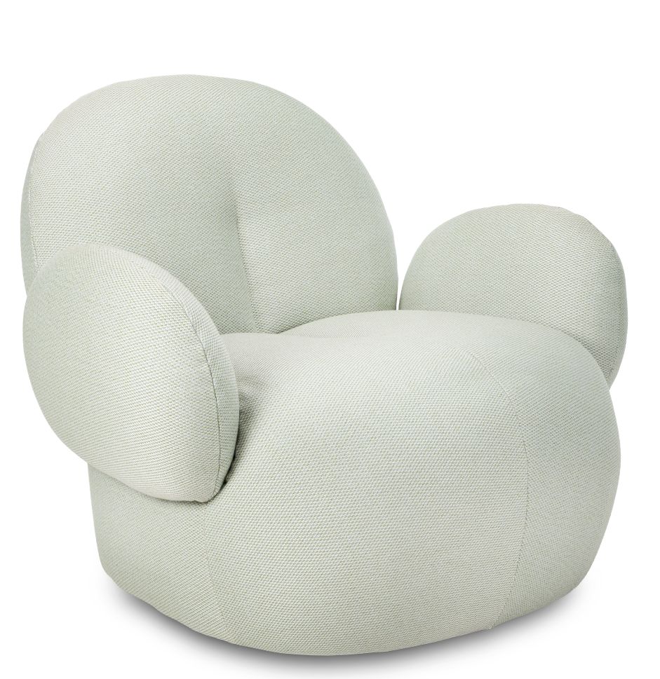 Nana Sessel von Freifrau Manufaktur, Outdoor Love Seat in hellgrün, moderner Lounge Sessel für den Garten.