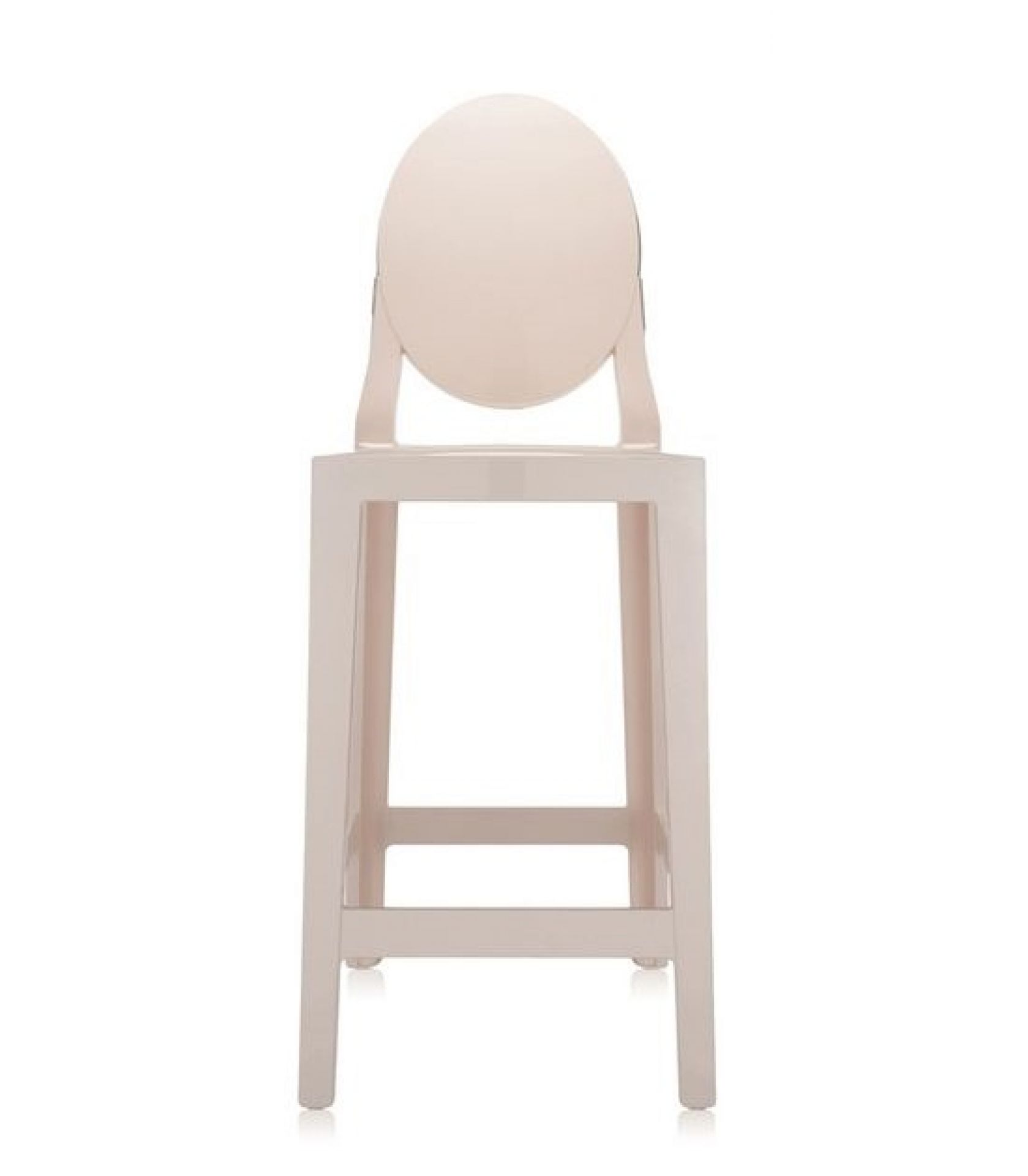 Beiger "One More" Barhocker von Kartell, moderner Design-Hocker für Küche und Bar.