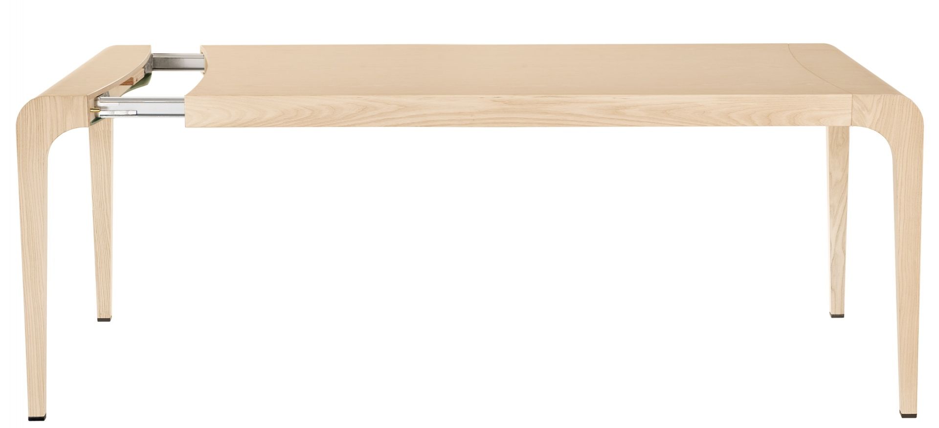 Ilvolo Tisch 390 Alias aus hellem Holz, ausziehbar, modernes Design für Esszimmer und Küche.