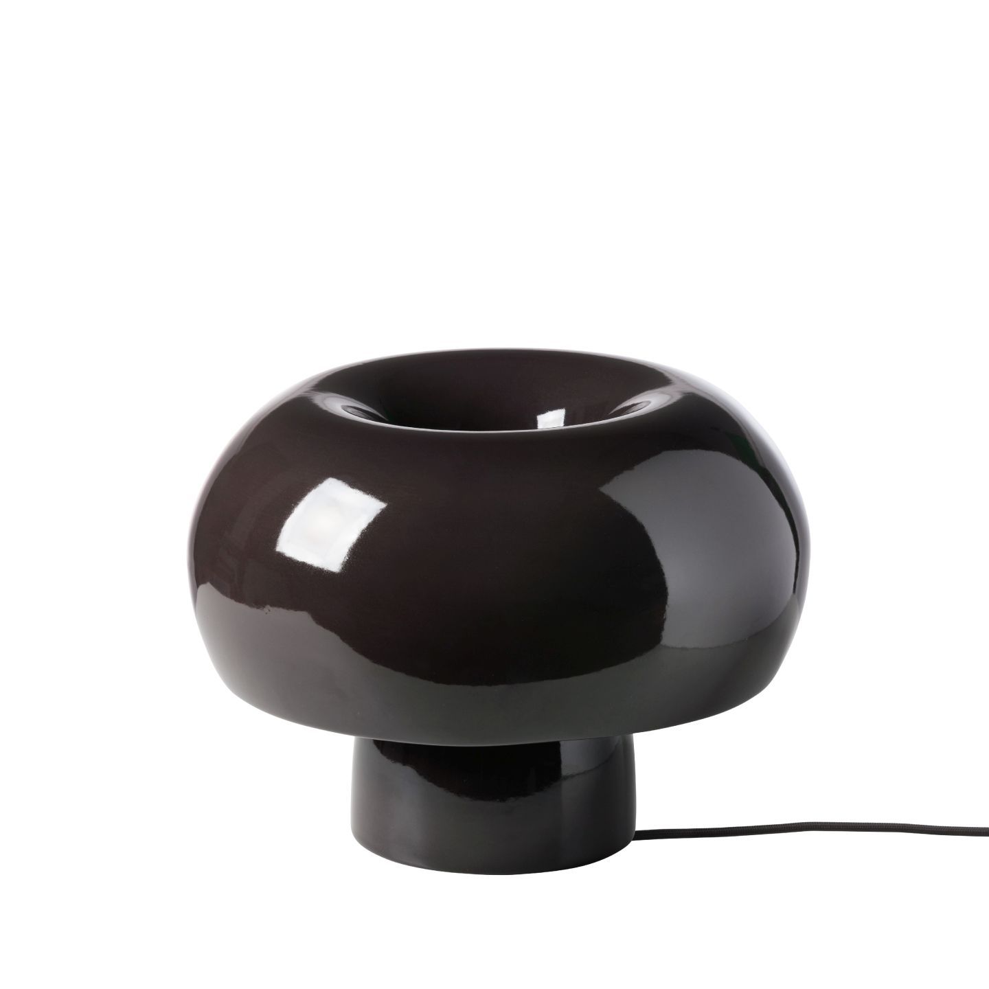 Fonte Tischleuchte in Graphitgrau, modernes Design mit pilzförmiger Silhouette für stimmungsvolle Beleuchtung.