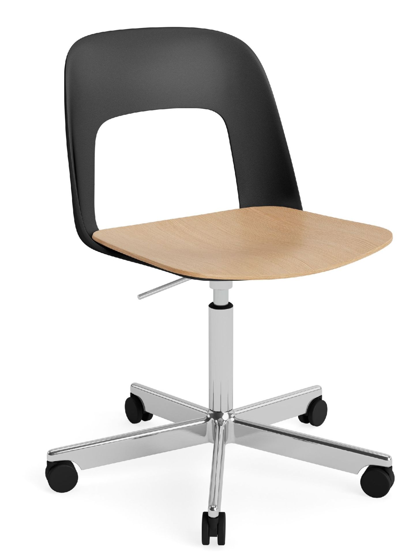 Layout Side Chair 142 stoel met vijfpoot en draaivoet van Hay