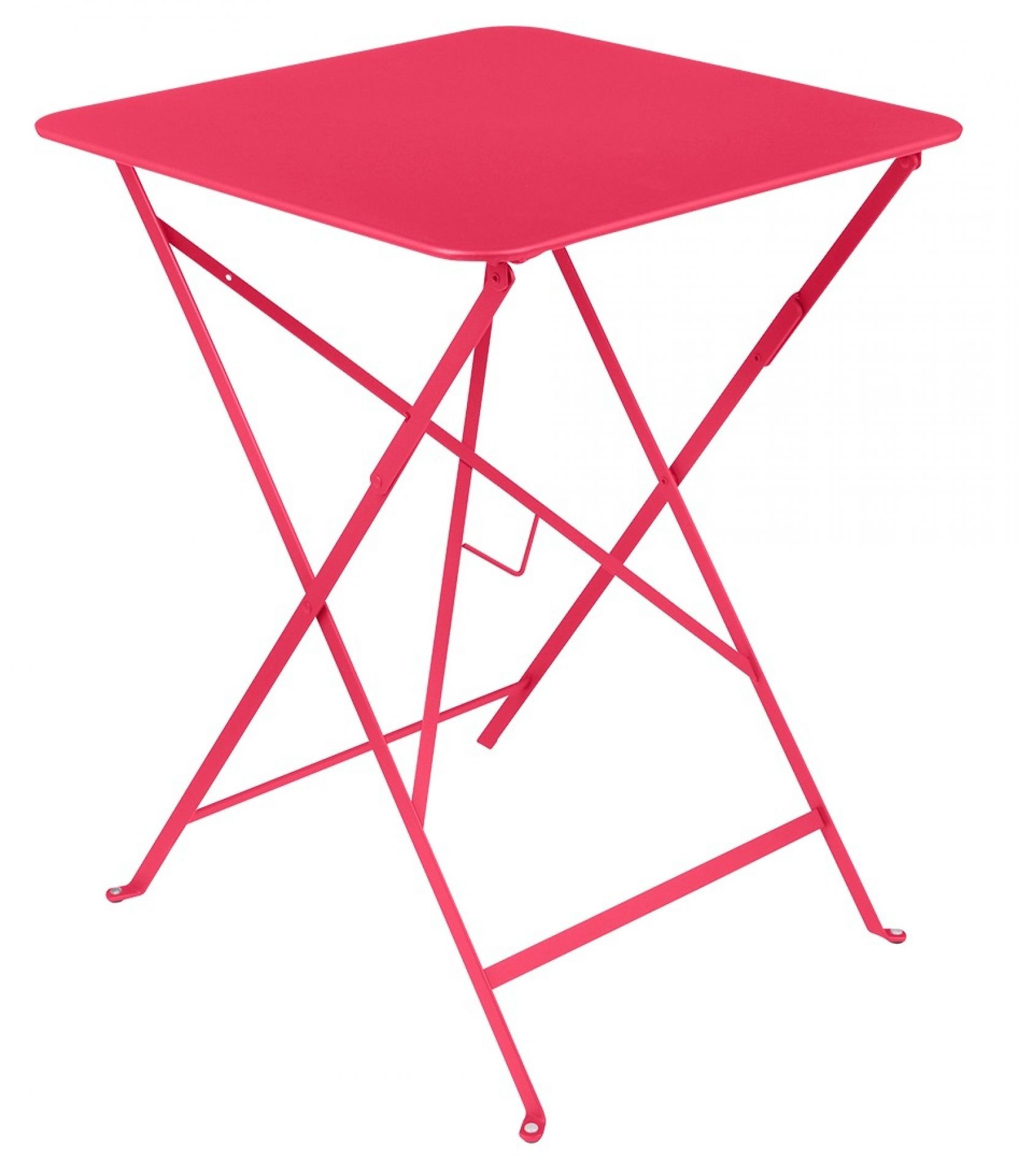 Pinker Bistro Klapptisch von Fermob, eckig, für den Outdoor-Bereich, zusammenklappbar und platzsparend.