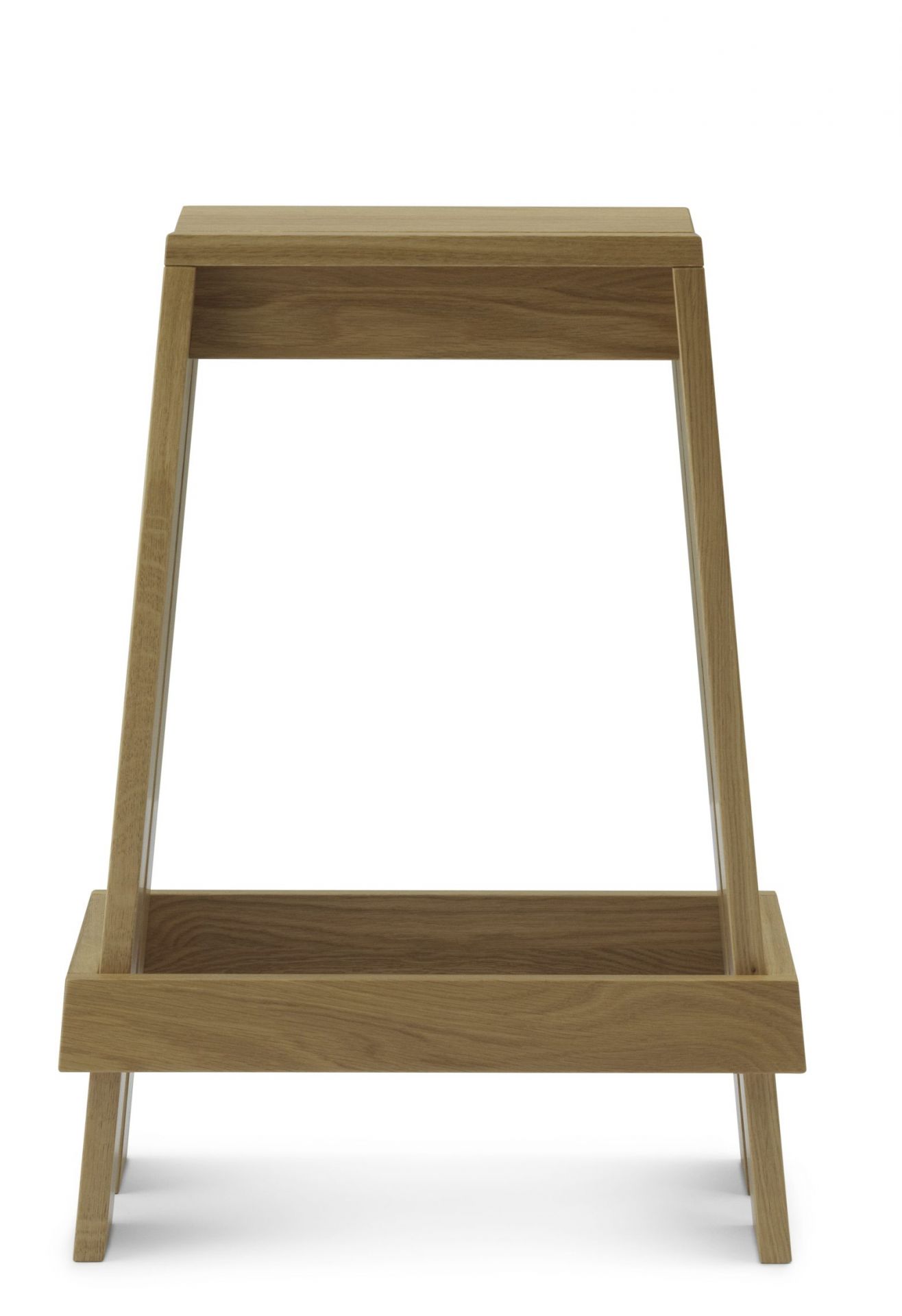 Normann Copenhagen Let Barhocker aus Eichenholz, Hocker mit minimalistischem Design und vier Beinen.