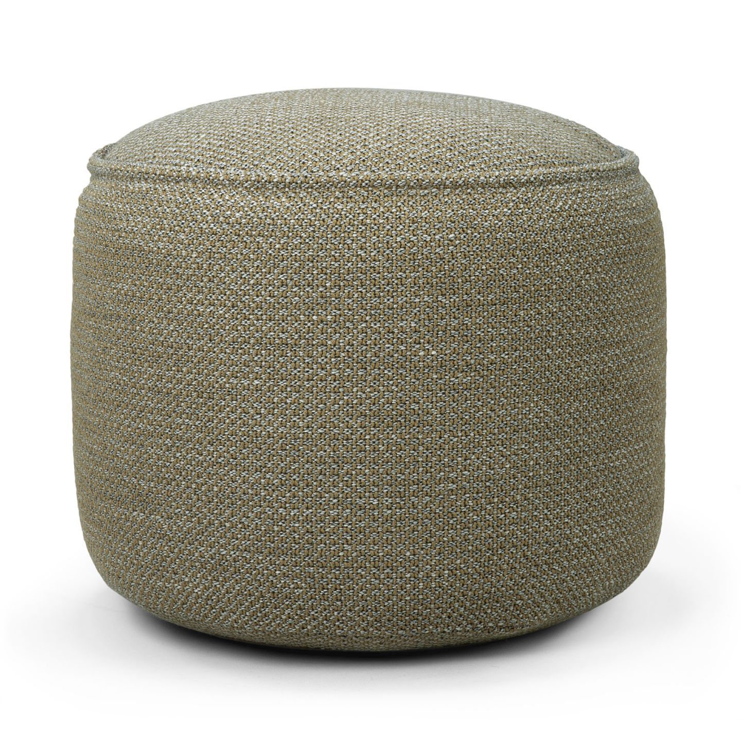 Donut Sitzhocker Outdoor Mokka von Ethnicraft: Gemütlicher, runder Pouf in Mokka-Braun mit Stoffbezug.