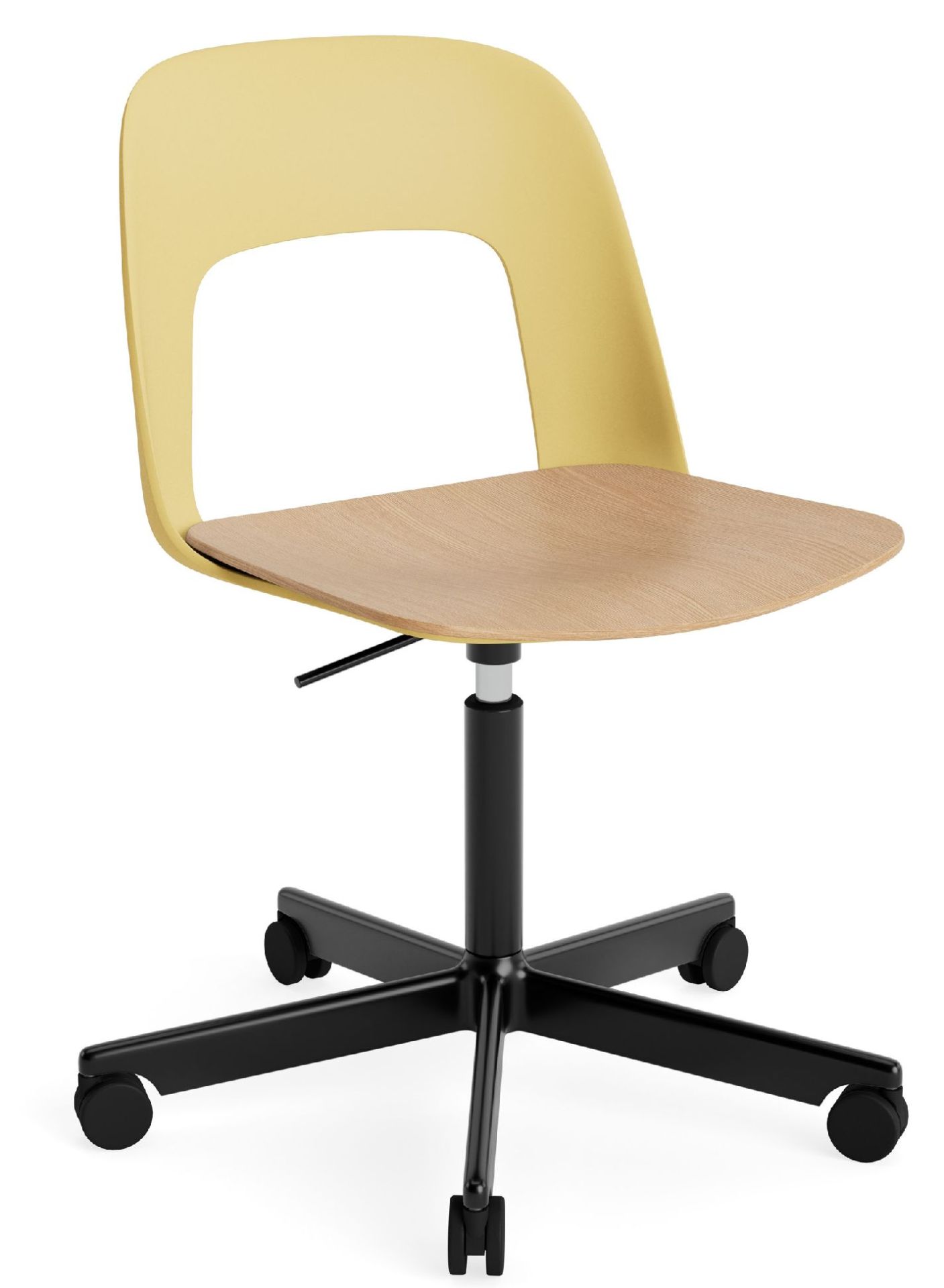 Layout Side Chair 142 stoel met vijfpoot en draaivoet van Hay