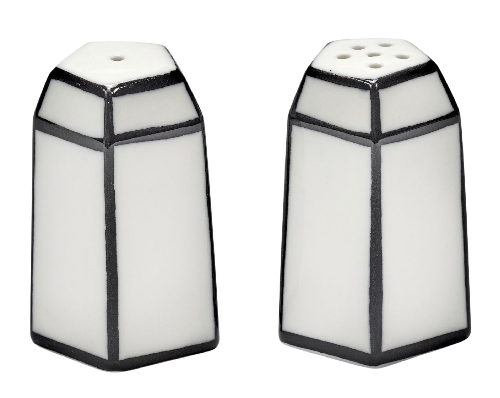 Zout- en peperstrooier set wit/zwart Carte Blanche Serax