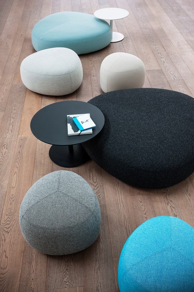 Kipu D06 Sitzkissen in verschiedenen Farben und Größen, moderne Hocker für Wohnzimmer oder Büro.