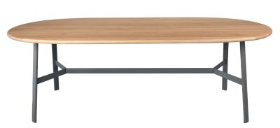 SO’O eettafel van eikenhout 220 × 95 cm (ovaal) voor binnen Fermob