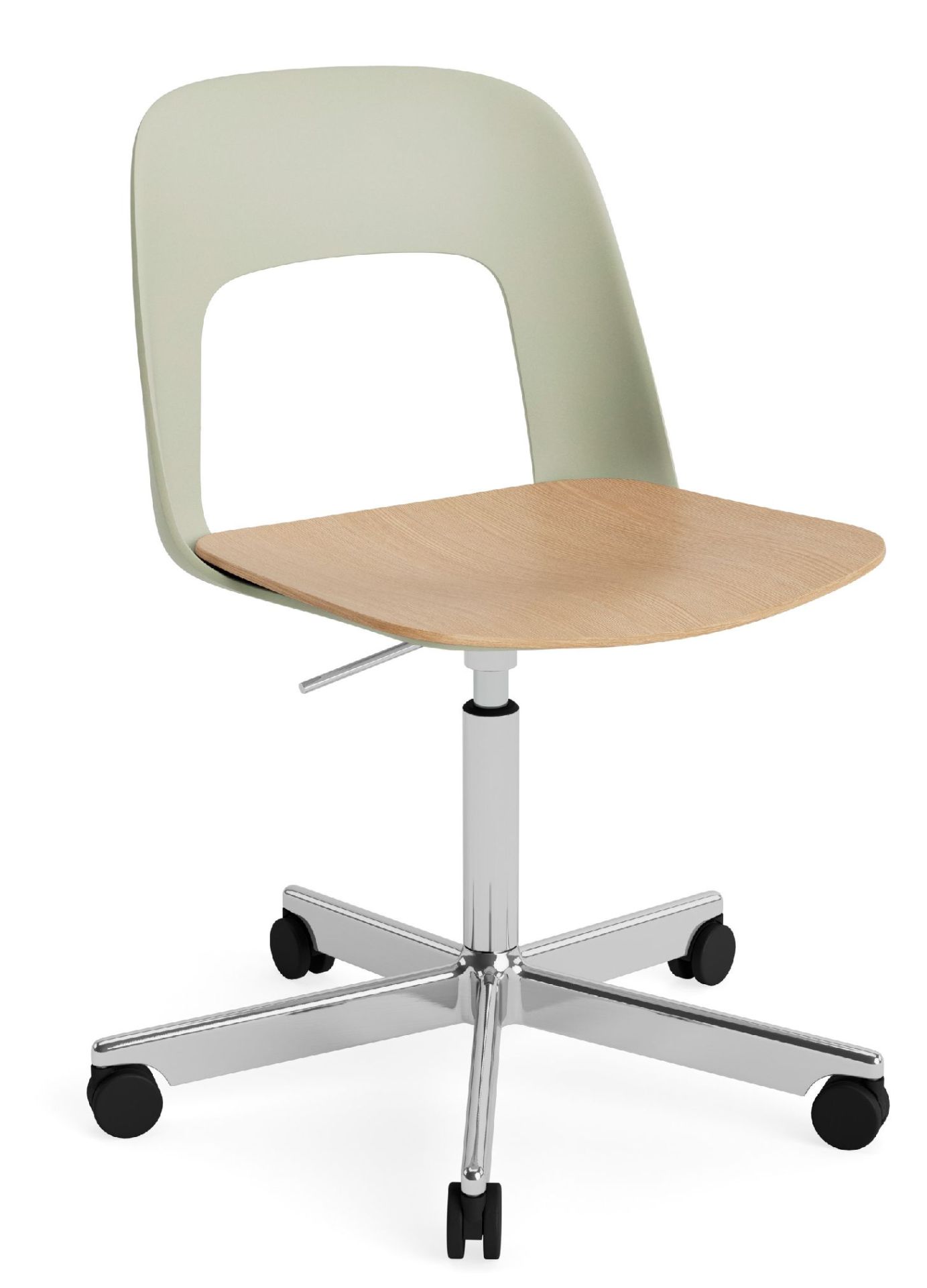 Layout Side Chair 142 stoel met vijfpoot en draaivoet van Hay