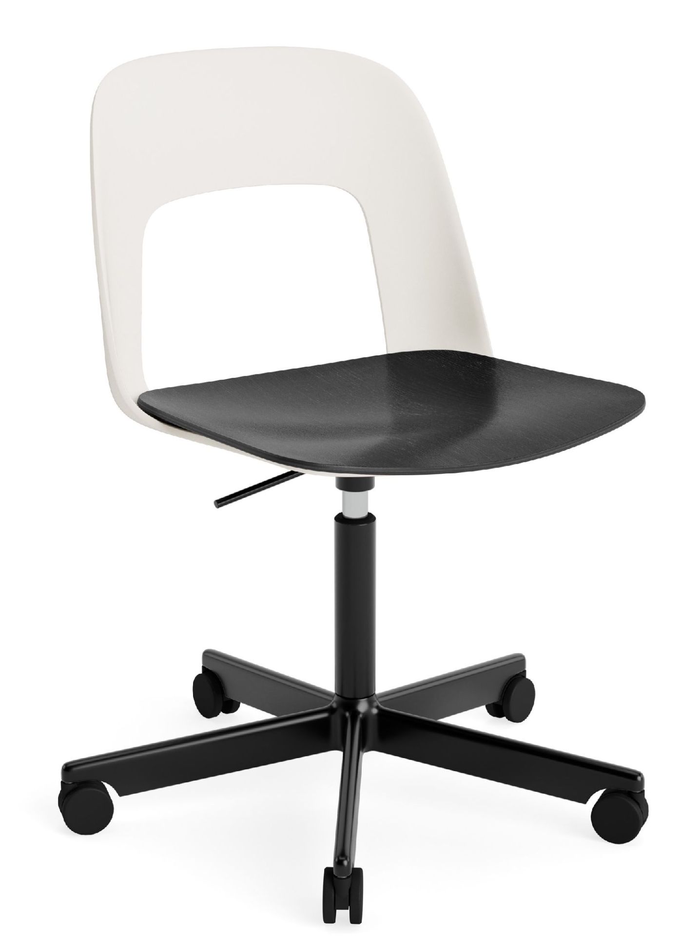 Layout Side Chair 142 stoel met vijfpoot en draaivoet van Hay