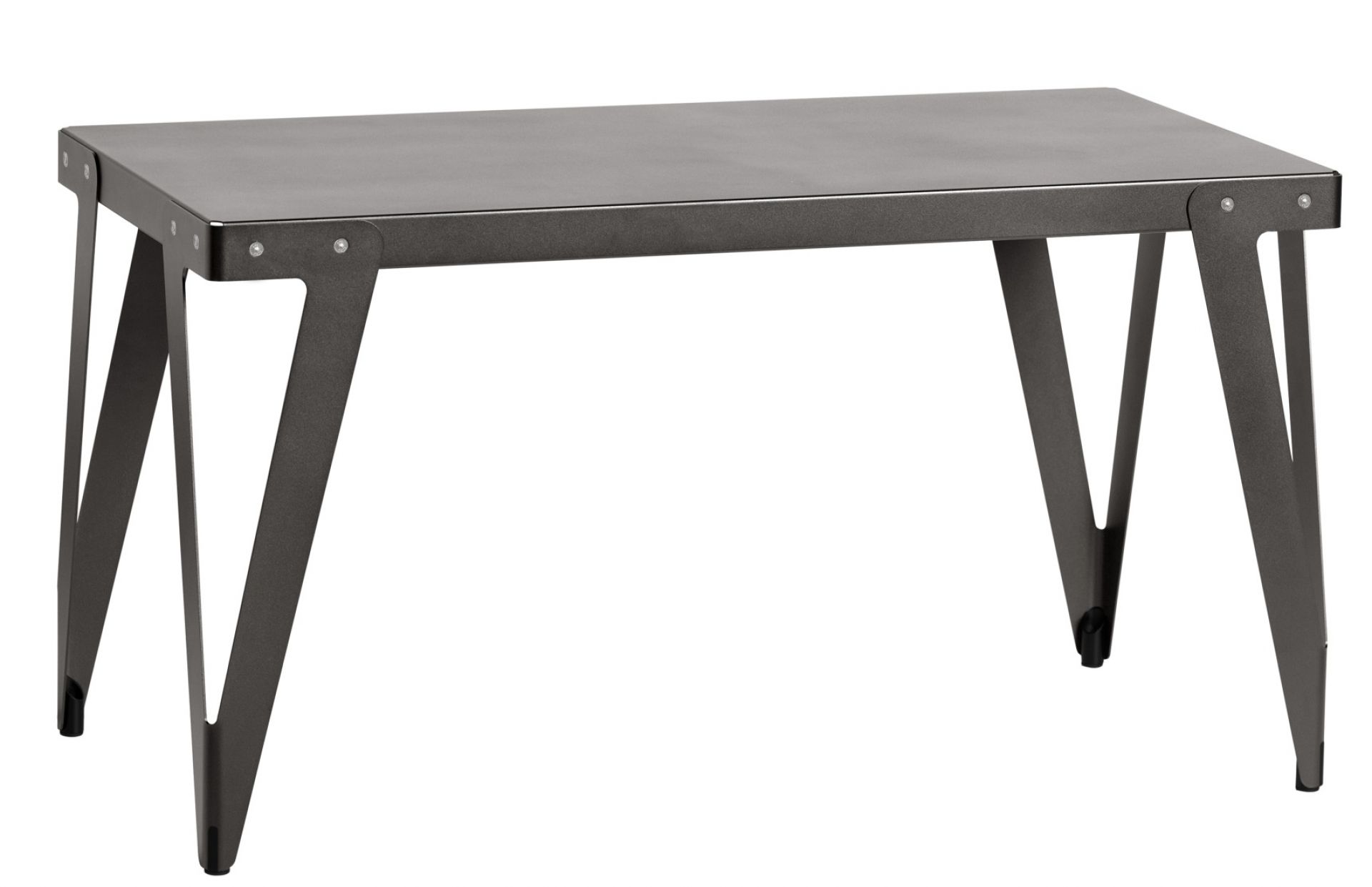Lloyd Outdoor Table: Moderner Esstisch aus Metall in Anthrazit für Garten und Terrasse.
