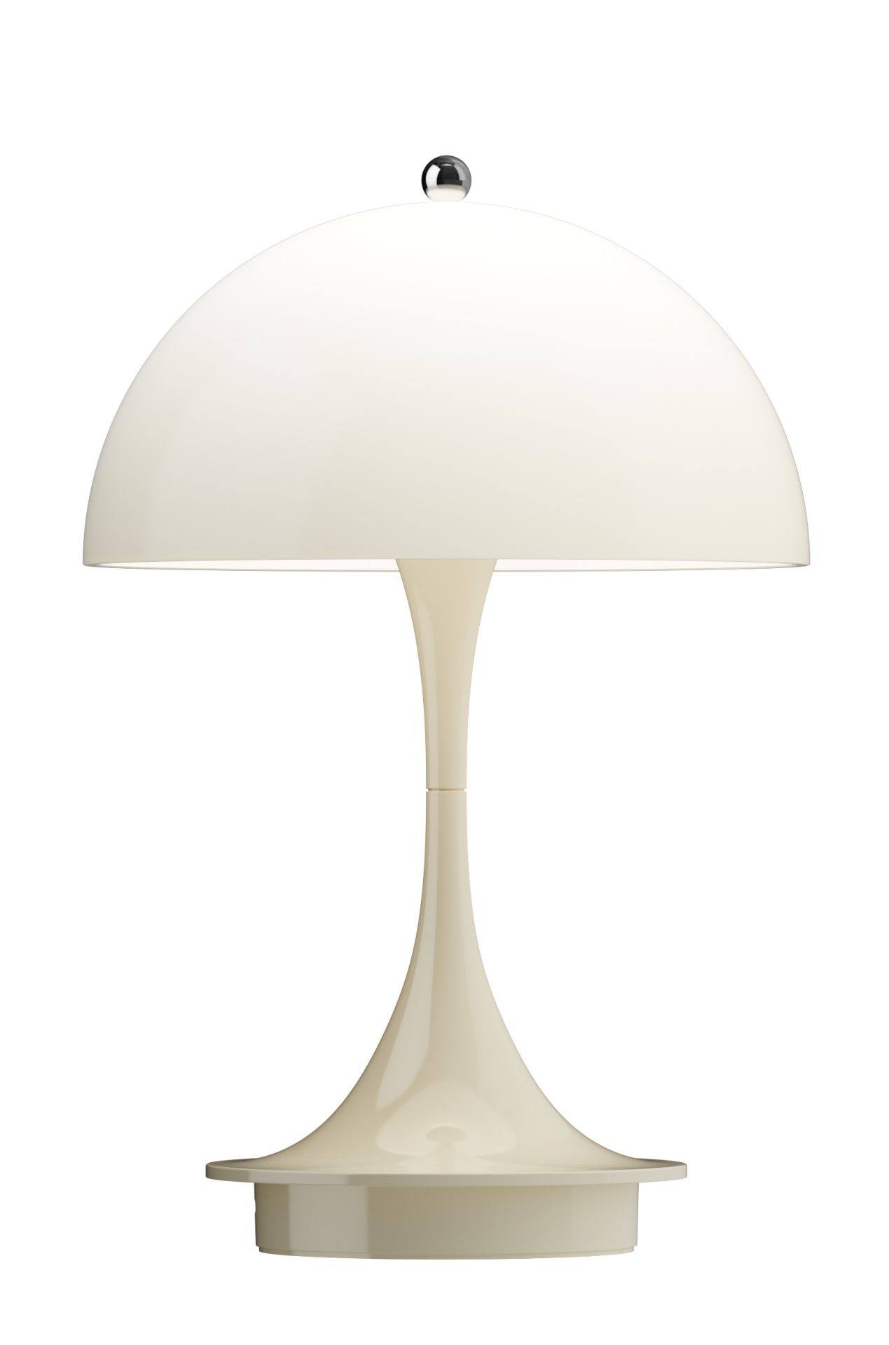 Panthella Tischleuchte beige: Moderne Akku LED Lampe für Innen und Außen.